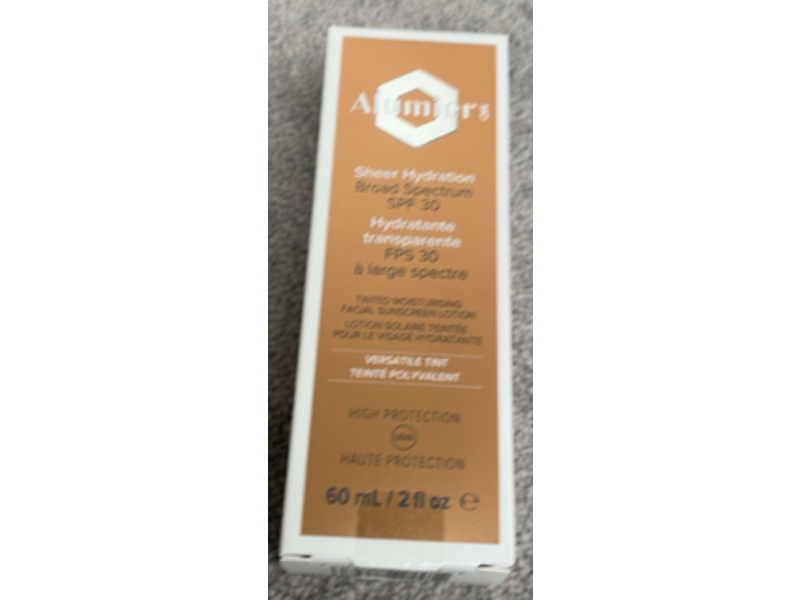 Alumier's MD Sheer Hydration Tinted Moisturizing Facial Sunscreen Lotion, SPF 30, 2 fl oz/60 mL
