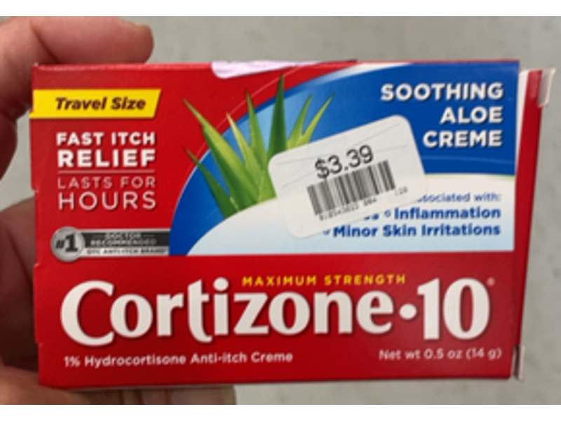 Cortizone-10 Maximum Strength Anti-Itch Creme, Soothing Aloe, 0.5 oz/14 g
