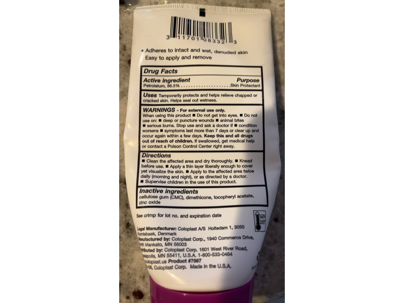 Coloplast Critic-Aid Clear Moisture Barrier Ointment, 6 oz/170 g