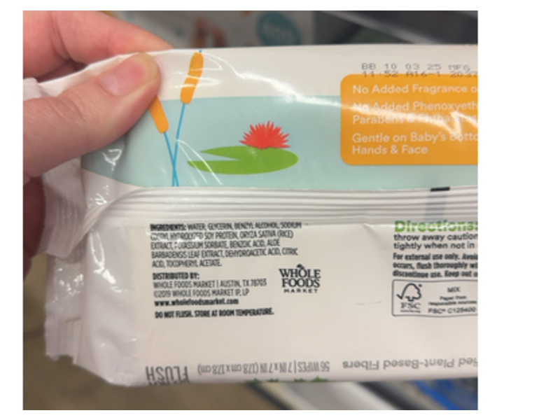 365 Whole Foods Market Soft & Strong Baby Wipes, 56 Counts