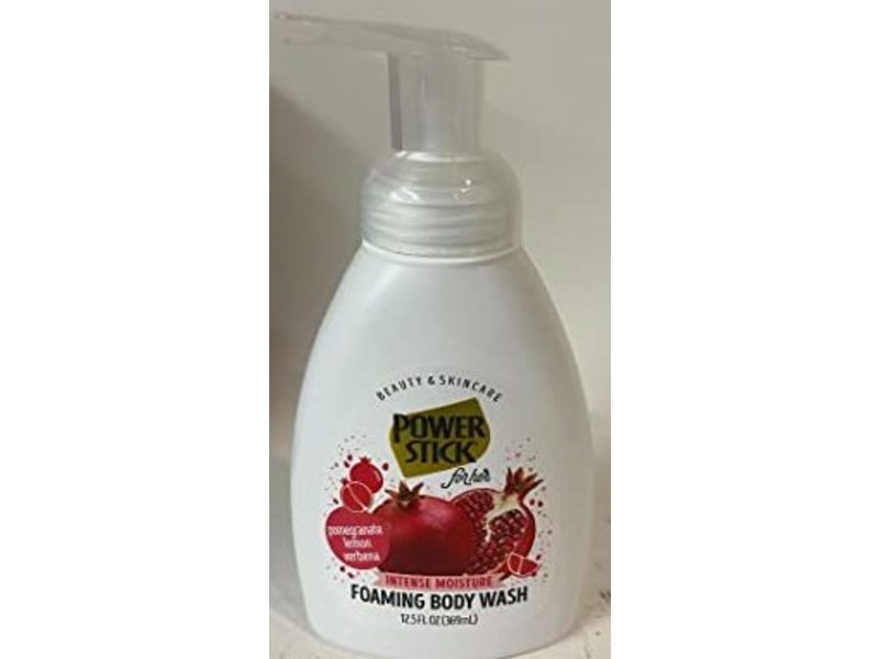 Power Stick Intense Moisture Foaming Body Wash, Pomegranate Lemon Verbena, 12.5 fl oz/369 mL