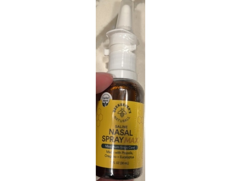 Beekeepers Naturals Propolis Plus Nasal Spray, Propolis, Oregano + Eucalyptus, 1 fl oz/30 mL