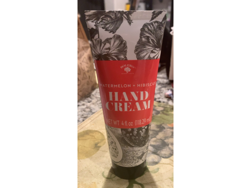 Bolero Hand Cream, Watermelon & Hibiscus, 4fl oz/118.29 mL