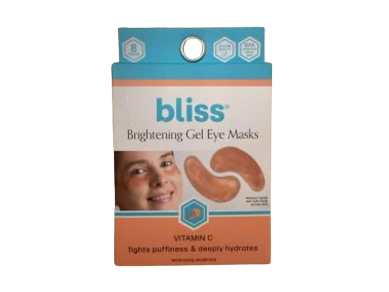 Bliss Brightening Gel Eye Mask, Vitamin C, 0.21 oz/6 g, Pack Of 8