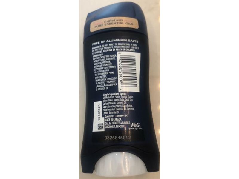 Secret Aluminum Free Deodorant for Women with Essential Oils, Rose & Geranium, 2.6 oz/73 g