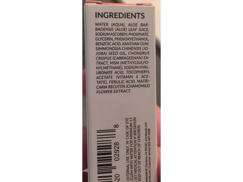 Artnaturals Vitamin C Serum, Moisturizing + Brightening Formula, 0.33 fl oz/10 mL