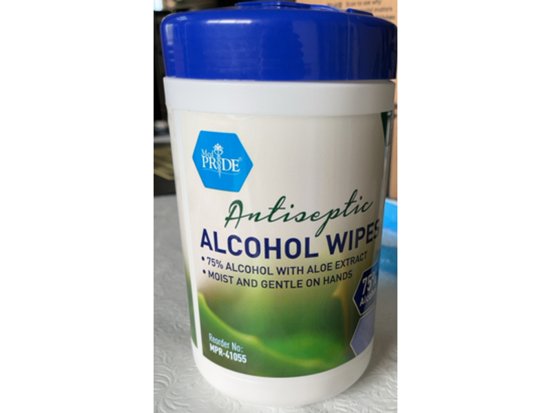 Med Pride Hand Wipes 75% Alcohol Wipes, 100 Count