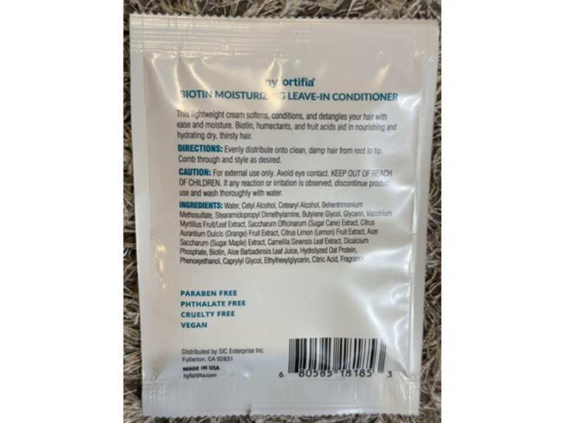 Style Factor Hyfortifia Moisturizing Leave-In Conditioner, Biotin, 1.75 fl oz/52 mL