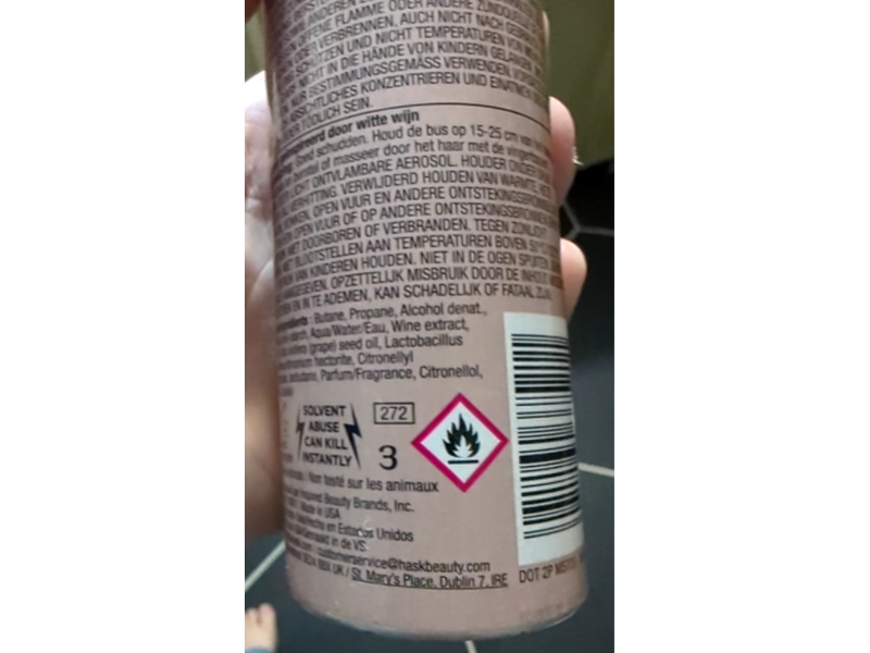 Hask Unwined Dry Shampoo, White Wine, 6.3 oz/189 mL