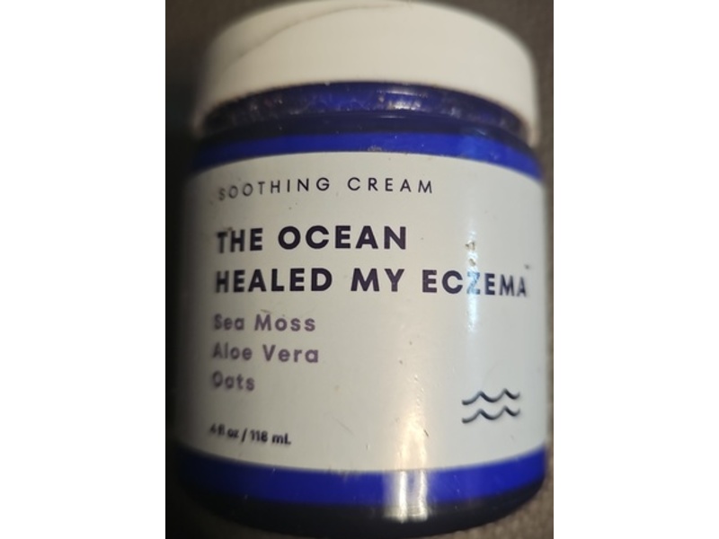 The Ocean Healed My Eczema Soothing Cream, Sea Moss, Aloe Vera & Oats, 4 fl oz/118 mL.