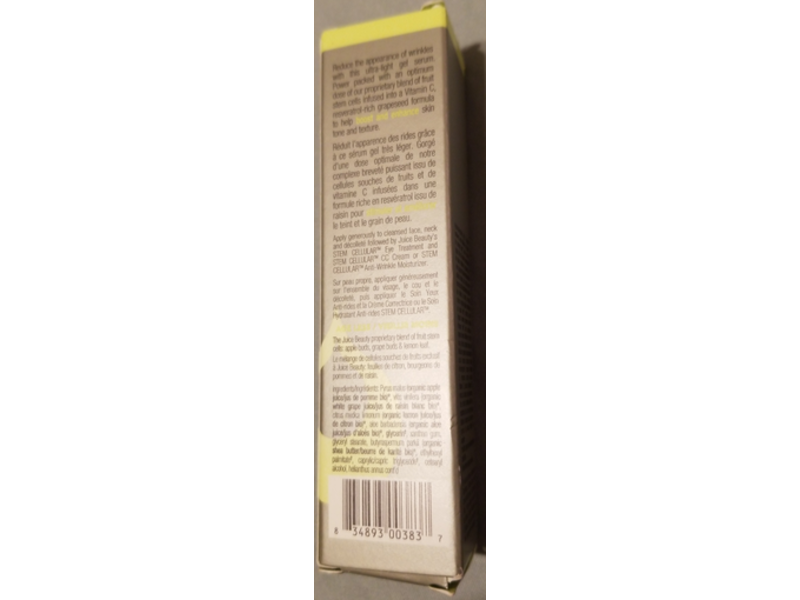 Juice Beauty Stem Cellular Anti-Wrinkle Booster Serum, 0.26 fl oz / 7.8 mL