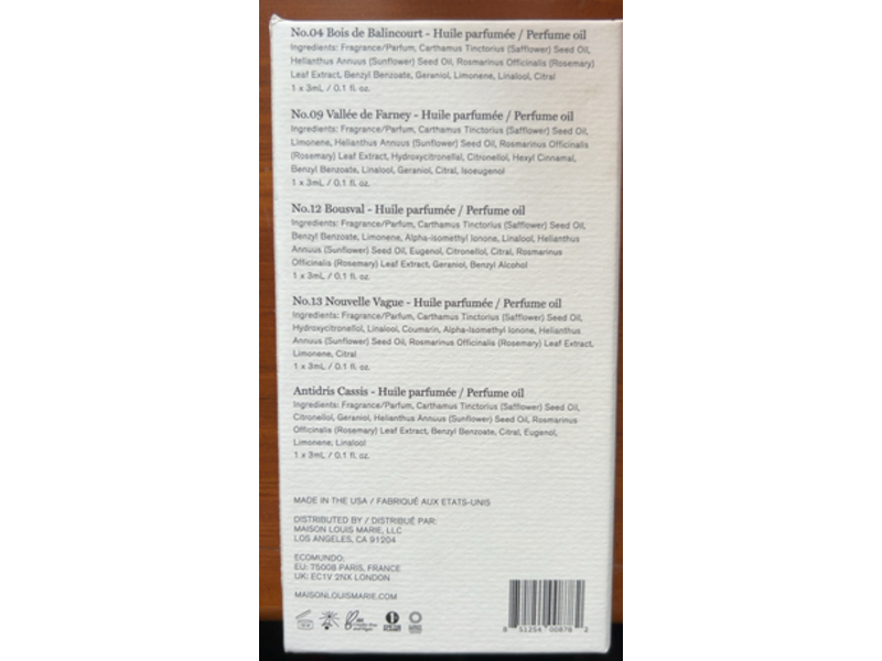Maison Louis Marie Discovery Set Perfume Oil, 0.1 fl oz/3 mL
