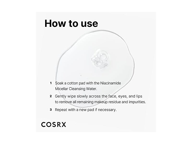 Cosrx Low pH Niacinamide Micellar Cleansing Water, 13.52 fl oz/400mL