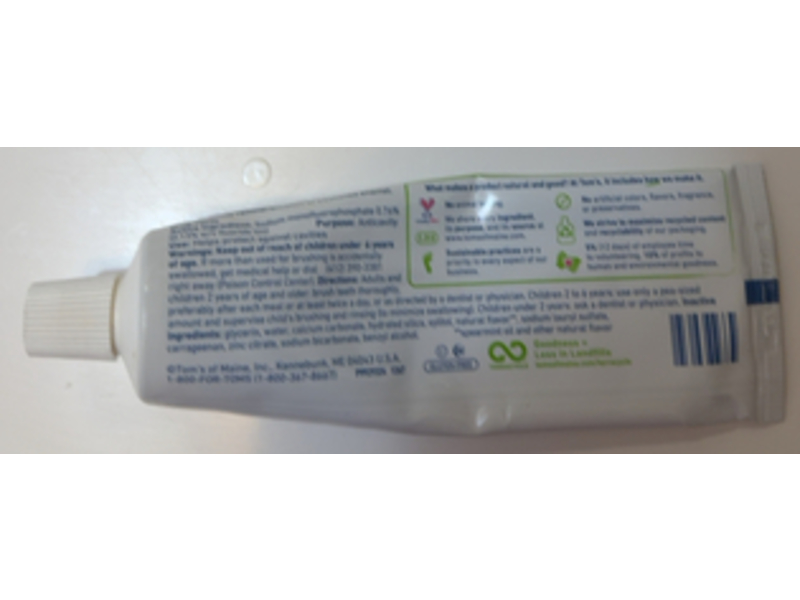 Toms Of Marine Whole Care Anticavity Toothpaste, Fluoride Spearmint, 4 fl oz/113 g