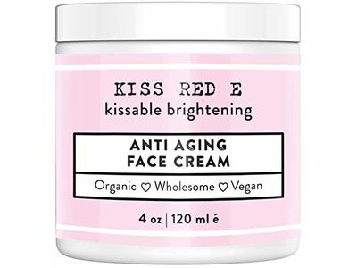 Kiss Red E Anti Aging Face Cream, Kissable Brightening, 4 fl oz/120 mL