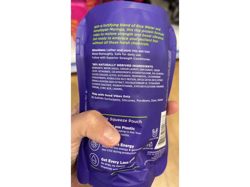 Not Your Mother's Superior Strength Shampoo, Rice Water & Himalayan Moringa, 13 fl oz/385 mL