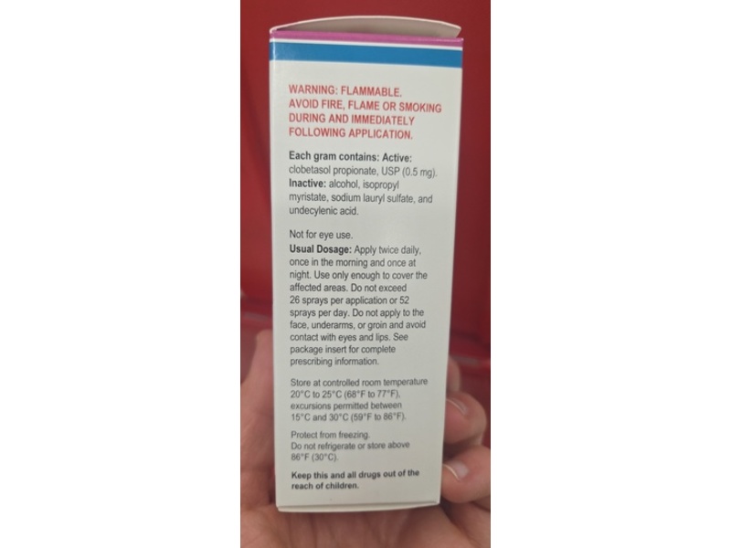 Clobetasol Propionate Spray 0.05%, 2 fl oz/59 mL, Zydus (Rx)