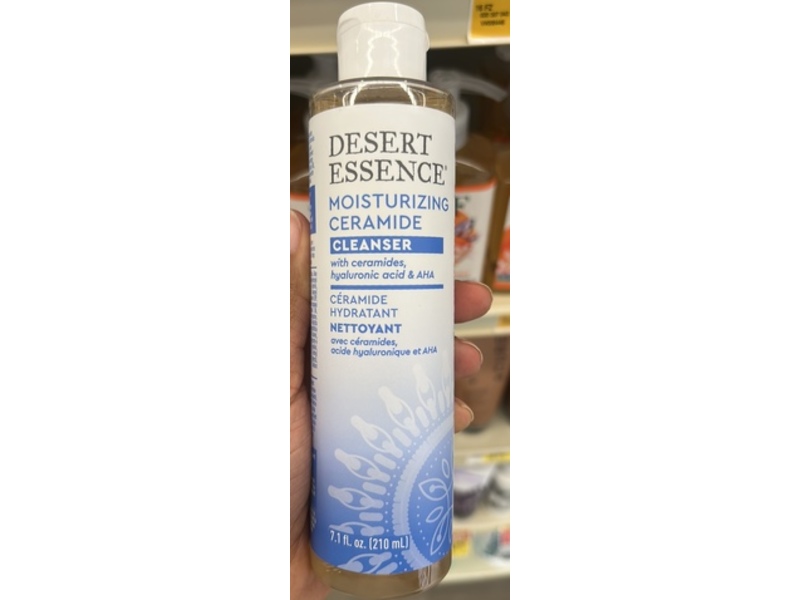 Desert Essence Moisturizing Ceramide Cleanser, Ceramide, Hyaluronic Acid & AHA, 7.1 fl oz/210 mL