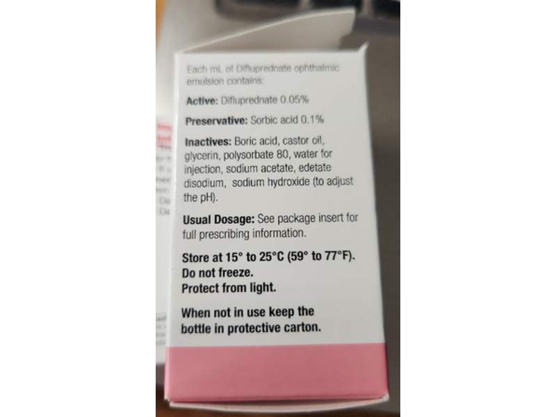 Difluprednate Ophthalmic Emulsion 0.05%, 5 mL, Amneal (Rx)