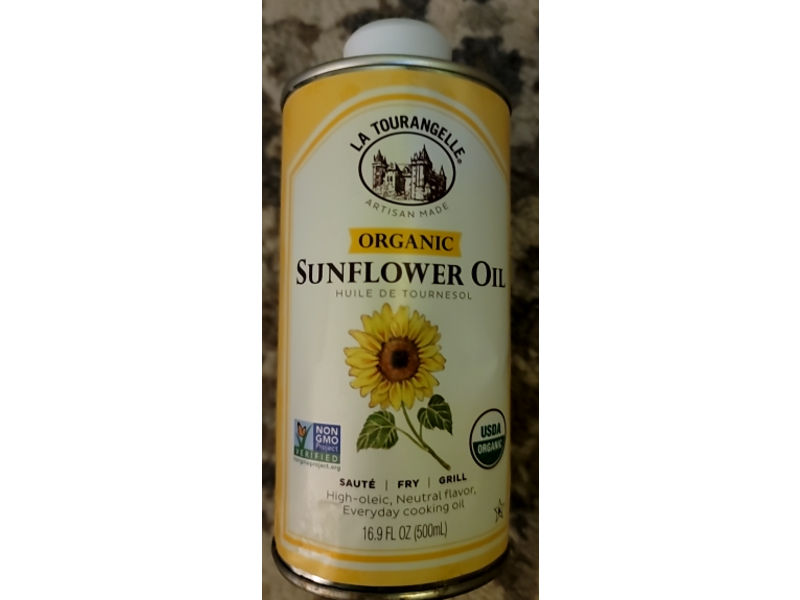 La Tourangelle Organic Sunflower Oil, 16.9 fl oz/500 mL