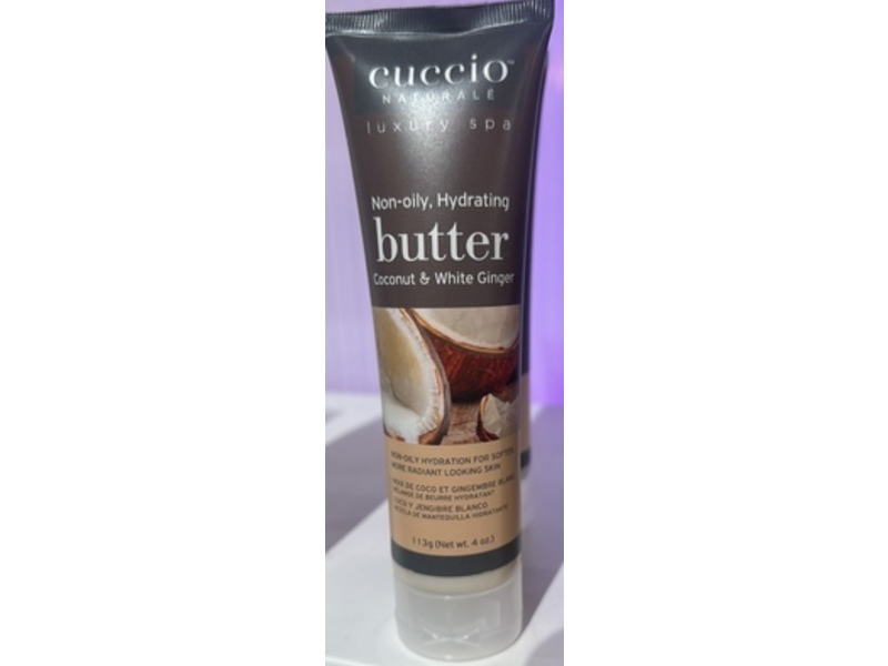 Cuccio Naturale Butter Blend, Coconut & White Ginger, 4 oz/113 g