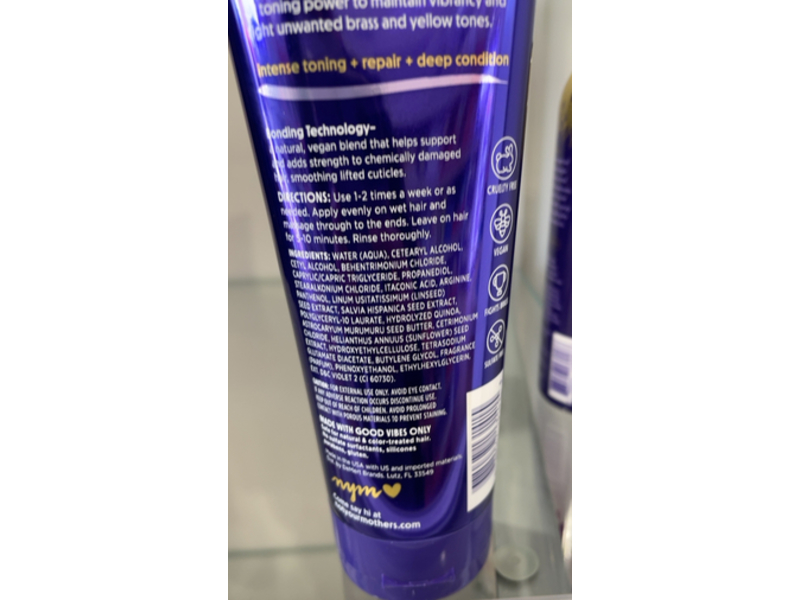 Not Your Mother's Blonde Moment Purple Mask, Tone & Repair, 8 fl oz/237 mL