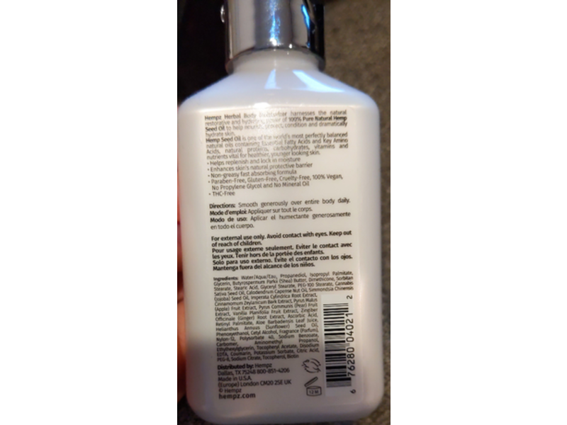 Hempz Fresh Fusion Herbal Body Creme, Sweet Red Pear & Vanilla Spice, 2.25 fl oz/66 mL