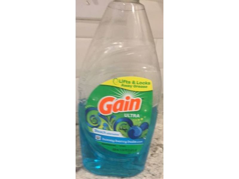 Gain Ultra Dishwashing Liquid, Honey Berry Hula, 21.6 fl oz/638 mL