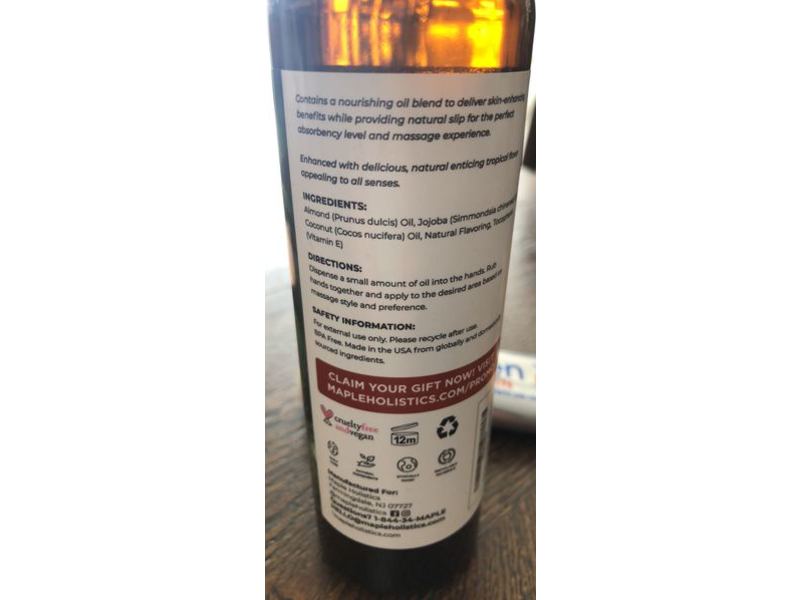 Maple Holistics Flavoured Massage Oil, Tropical Passions, 8 fl oz/236 mL