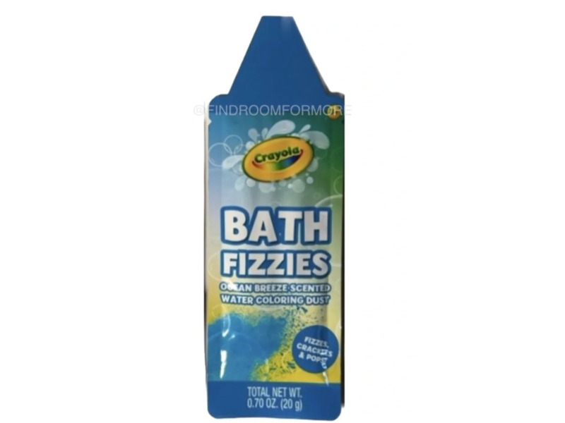 Crayola Bath Fizzies Water Coloring Dust, Ocean Breeze, 0.70 oz/20 g
