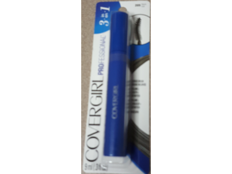 Covergirl Professional 3-In-1 Curved Brush Mascara, 205 Black, 0.3 fl oz/9 mL