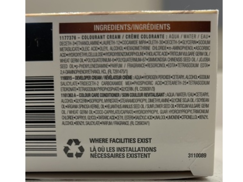 Garnier Belle Color Permanent Hair Color, 303 Ebony Brown, 1 Count