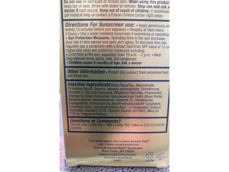 Roc Multi Correxion Even Tone + Lift Daily Moisturizer Sunscreen, SPF 30, 1.7 fl oz/50 mL