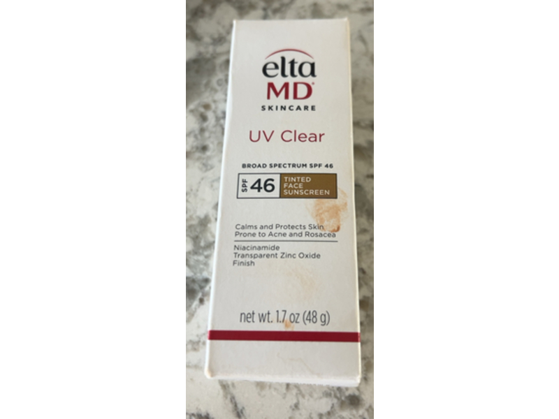 EltaMD Skincare UV Clear Tinted Face Sunscreen, SPF 46, 1.7 oz/48 g