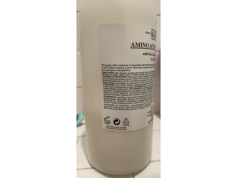 Kiehl's Amino Acid Conditioner, Pure Coconut & Jojoba oil, 33.8 fl oz/1 L