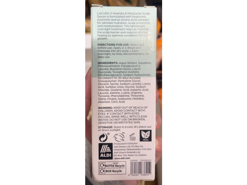 Lacura Hydrate & Moisture Scalp Serum, 60 mL