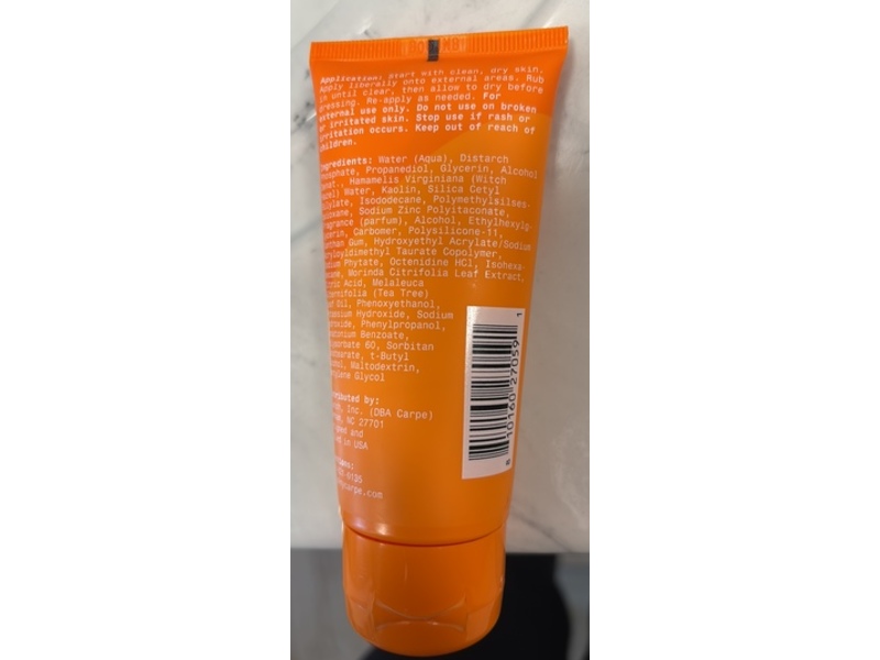 Carpe Sweat Absorbing Feminine Care Deodorant, Pure Powder, 3 oz/85 g