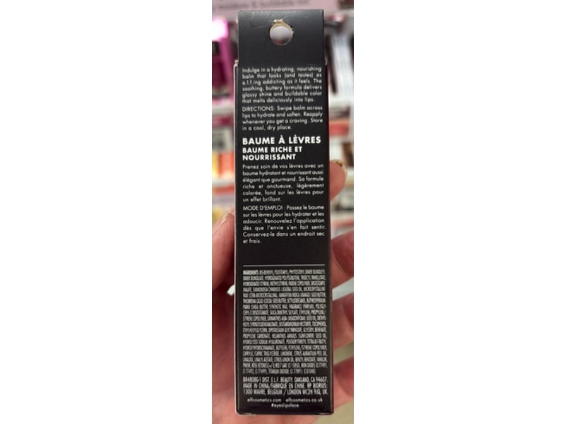e.l.f. Cosmetics Glow Reviver Melting Lip Balm, Candied Cranberry, 0.52 oz/15 g
