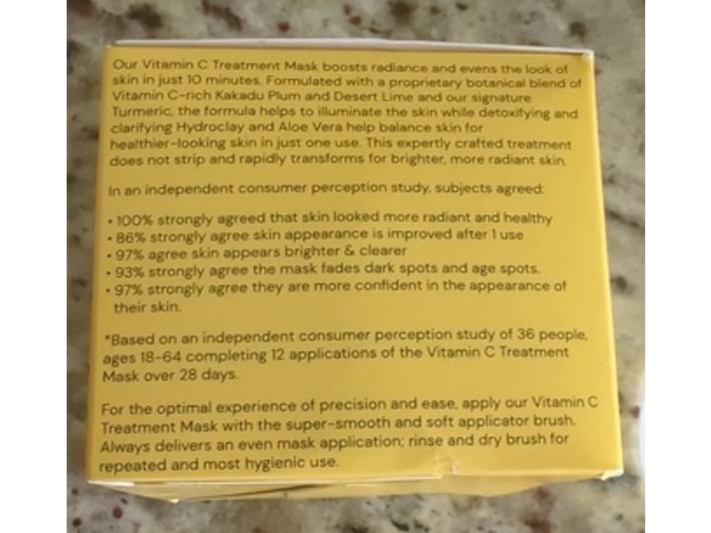 Gleamin Vitamin C Clay Mask, Turmeric + Aloevera & Hydroclay, 5 fl oz/150 mL
