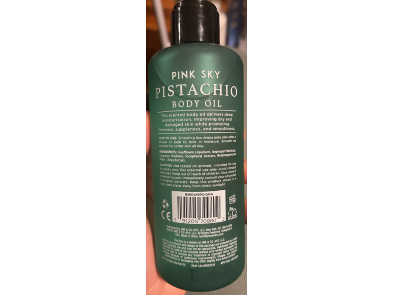 Pink Sky Pistachio Body Oil, 8.11 fl oz/240 mL