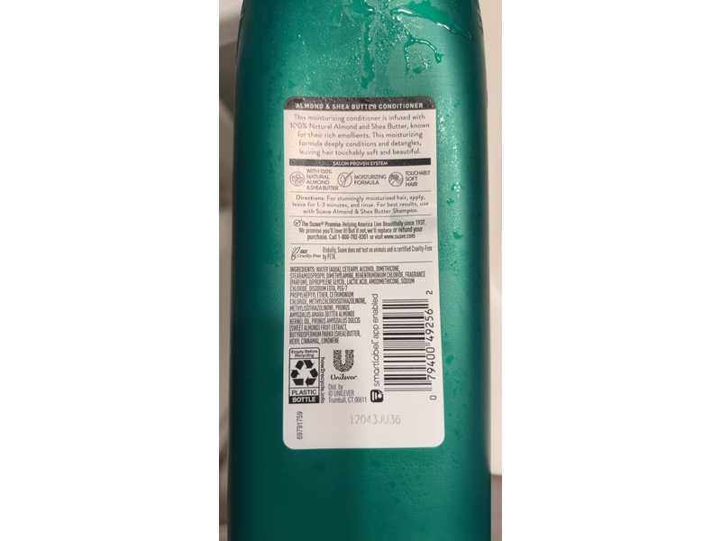 Suave Moisturizing Conditioner, Almond & Shea Butter, 18 fl oz/532 mL