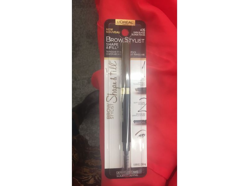 L'Oréal Paris Makeup Brow Stylist Shape & Fill Mechanical Eye Brow Makeup Pencil, Dark Blonde, 0.008 oz.
