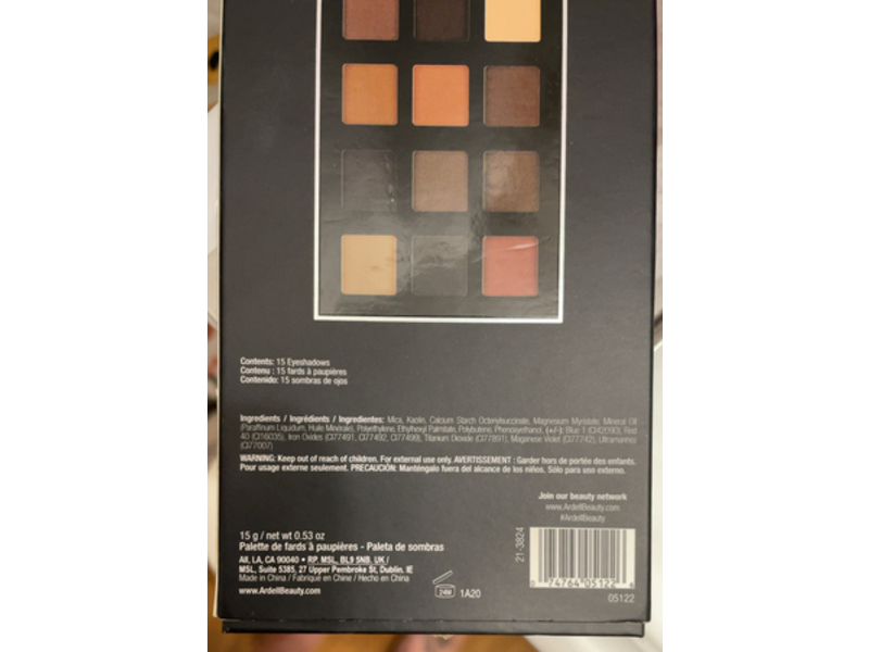 Ardell Pro Eyeshadow Palette, Matte, 0.53 oz/15 g