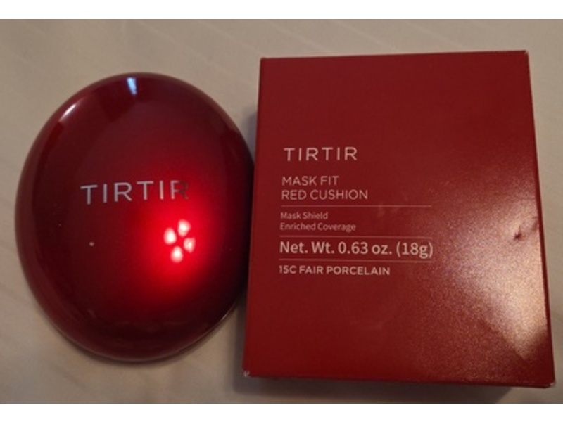 Tirtir Mask Fit Red Cushion, 15C Fair Porcelain, 0.63 fl oz/18 g