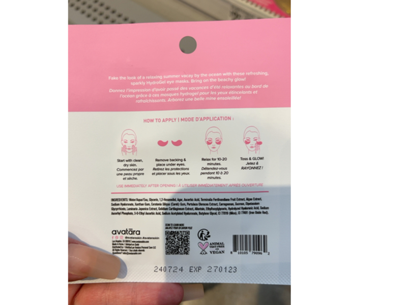 Avatara By The C Shore Vitamin C Shimmering Eye Gels, 0.1 oz/3 g, 1 Pair