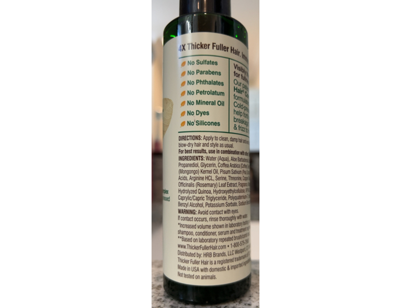 Thicker Fuller Hair Thickening Serum, Mongongo & Cold Pressed Green Coffee Oils, 5 fl oz/148 mL