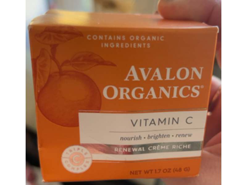 Avalon Organics Renewal Creme Riche, Vitamin C, 1.7 oz/48 g