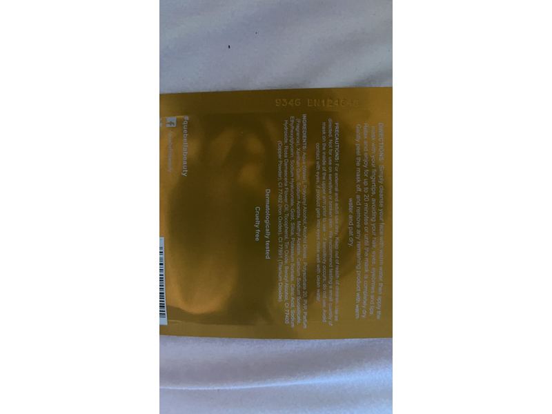 Que Bella Professional Plumping Gold Peel Off Face Mask - 0.33oz