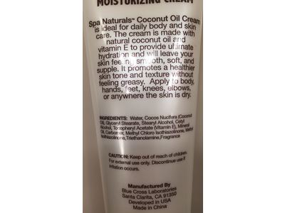 spa naturals coconut oil moisturizing cream walmart