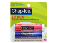 Chap Ice Lip Balm, Watermelon Blue Raspberry, 0.28 oz/8 g, 2 Count - thumbnail 1